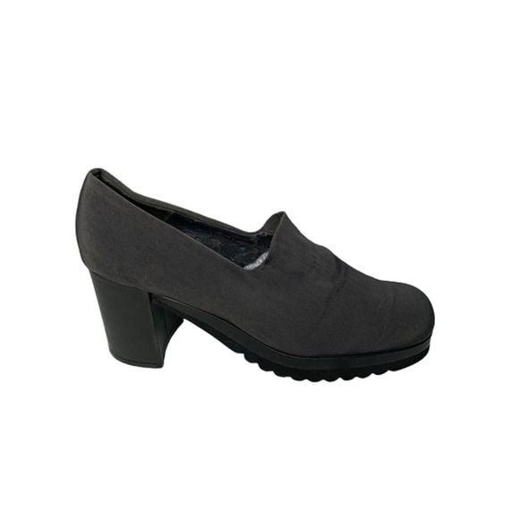 Valerie Stevens Womens Black Chunky Heel Slip-On Shoes Size 8M - Picture 6 of 8